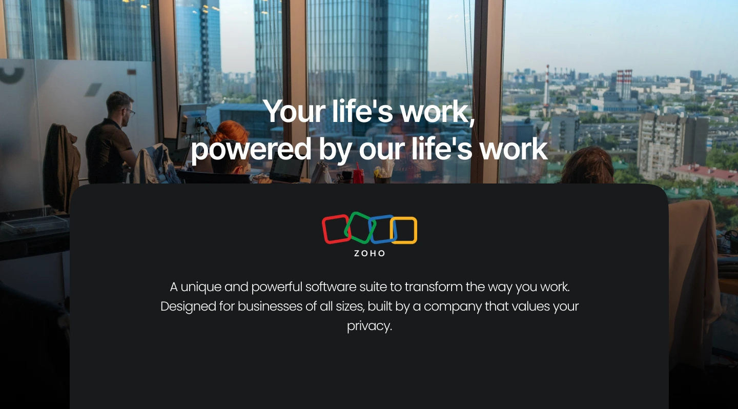 Zoho application capabilities at Vineforce